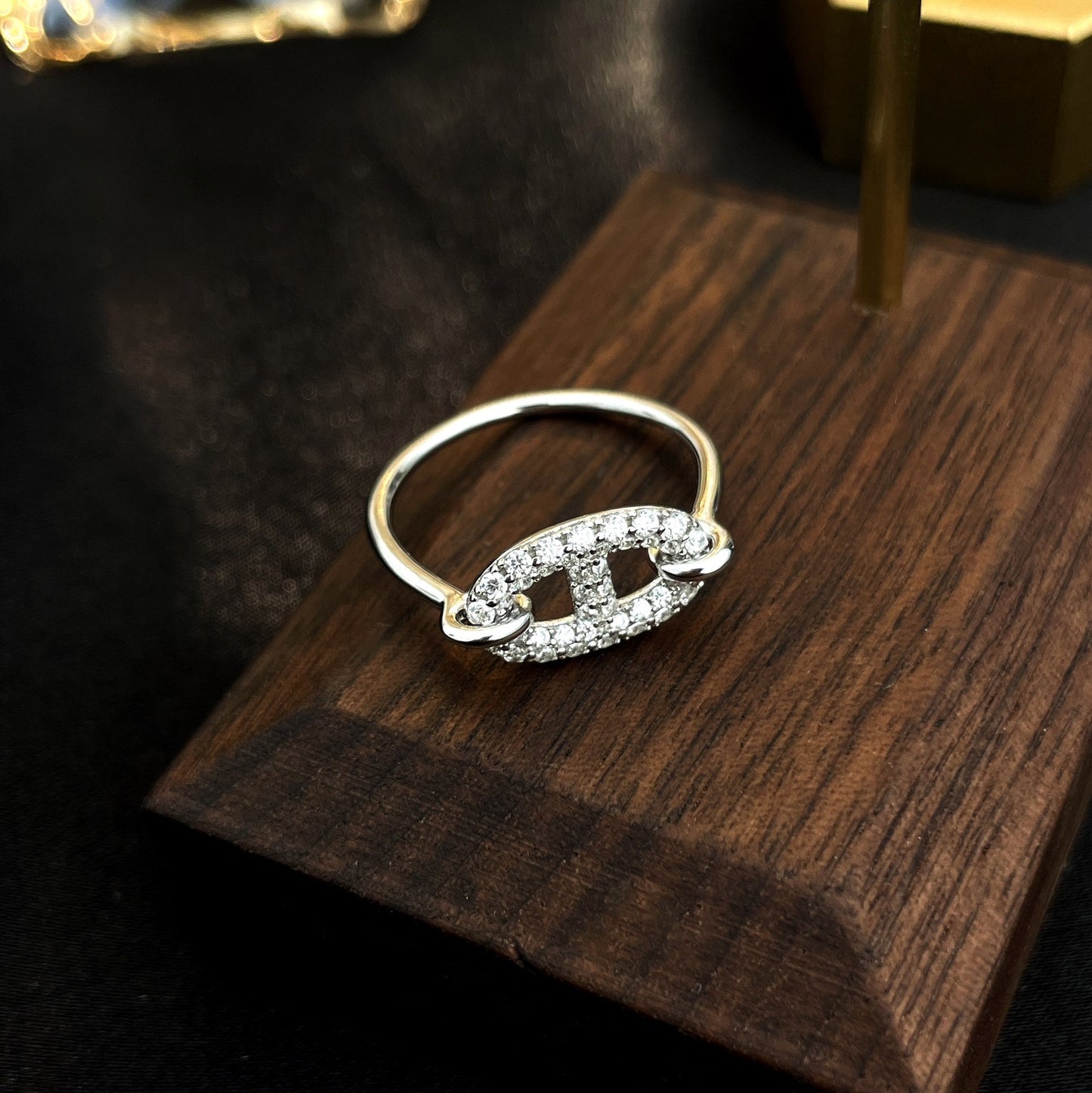 [Elara]RONDE SMALL SILVER DIAMOND RING
