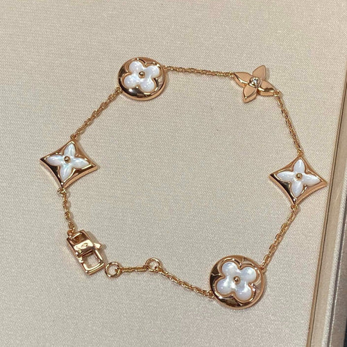 [Elara]STAR AND SUN 5 MOTIV MOP ROSÉGOLD ARMREIFEN