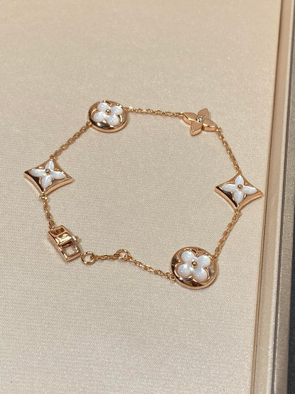 [Elara]STAR AND SUN 5 MOTIV MOP ROSÉGOLD ARMREIFEN