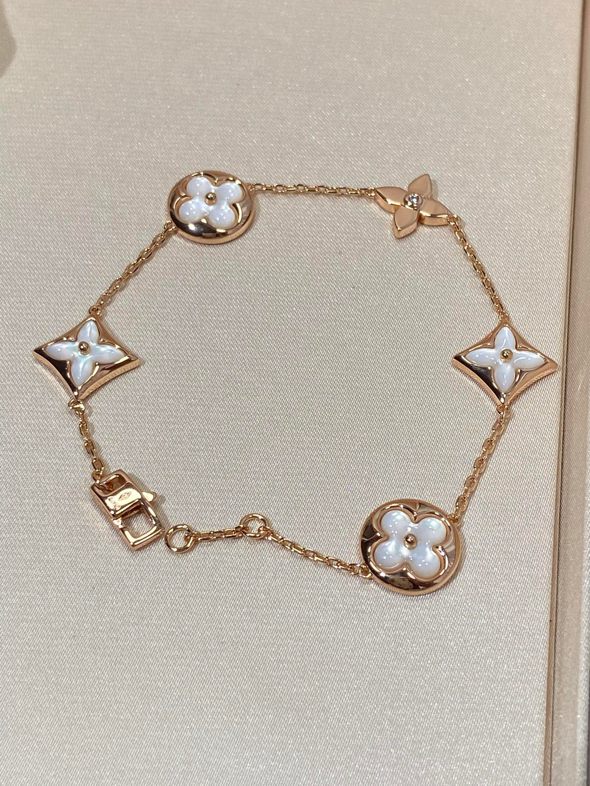 [Elara]STAR AND SUN 5 MOTIV MOP ROSÉGOLD ARMREIFEN