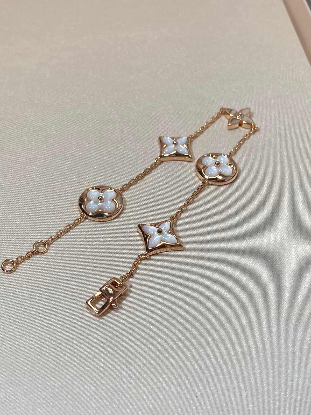 [Elara]STAR AND SUN 5 MOTIV MOP ROSÉGOLD ARMREIFEN