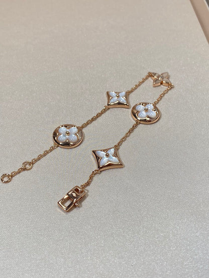 [Elara]STAR AND SUN 5 MOTIV MOP ROSÉGOLD ARMREIFEN