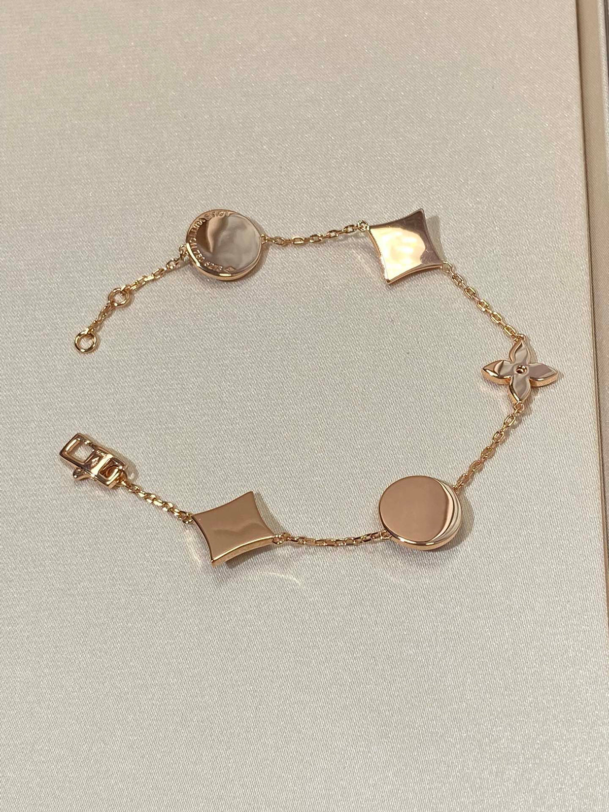 [Elara]STAR AND SUN 5 MOTIV MOP ROSÉGOLD ARMREIFEN