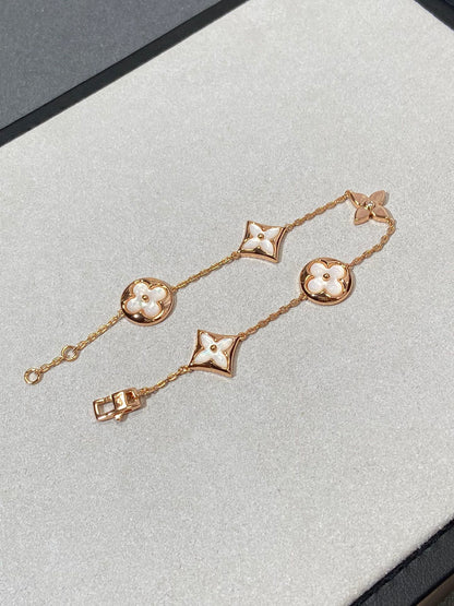 [Elara]STAR AND SUN 5 MOTIV MOP ROSÉGOLD ARMREIFEN