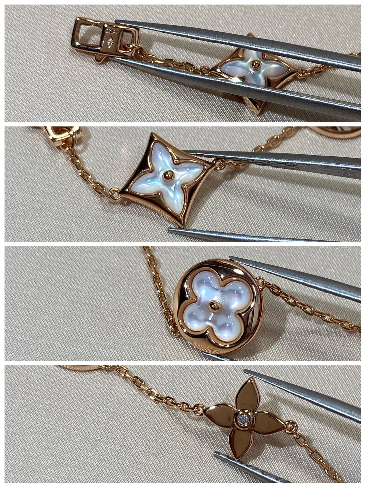 [Elara]STAR AND SUN 5 MOTIV MOP ROSÉGOLD ARMREIFEN