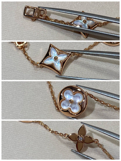 [Elara]STAR AND SUN 5 MOTIV MOP ROSÉGOLD ARMREIFEN