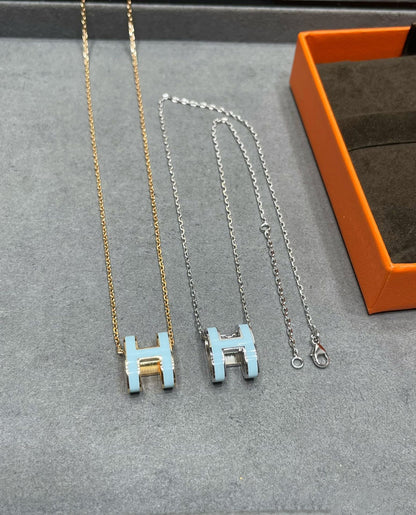 [Elara]POP H SKY BLUE NECKLACE