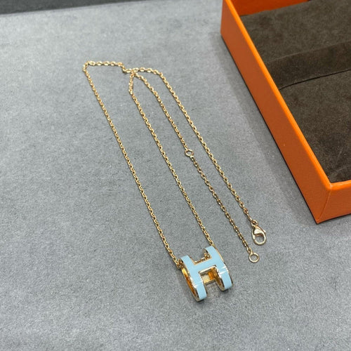 [Elara]POP H SKY BLUE NECKLACE