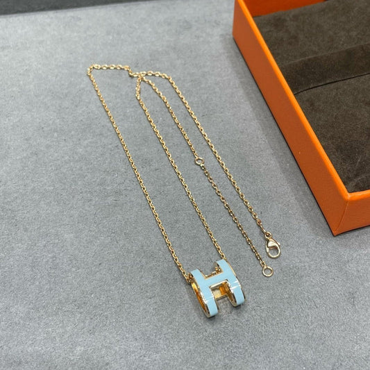 [Elara]POP H HIMMELBLAUE HALSKETTE