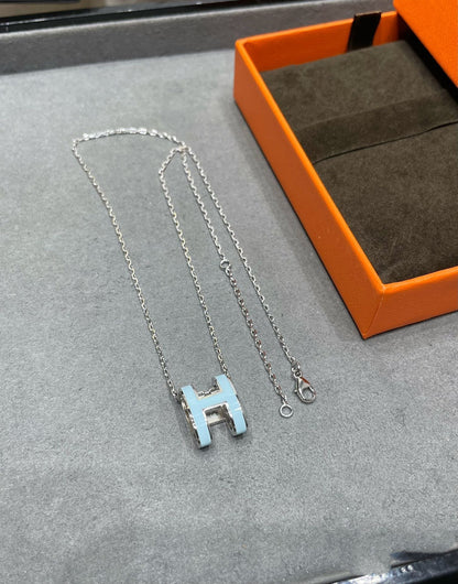 [Elara]POP H SKY BLUE NECKLACE
