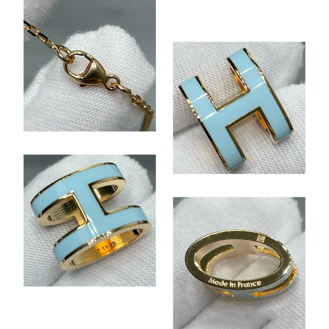 [Elara]POP H SKY BLUE NECKLACE