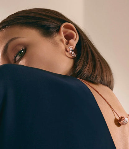 [Elara]BEE LOVE DIAMOND HOOP EARRINGS