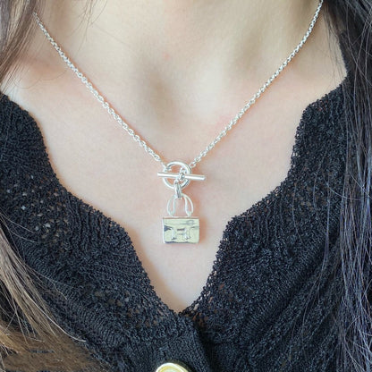 [Elara]CONSTANCE PEDANT SILVER NECKLACE
