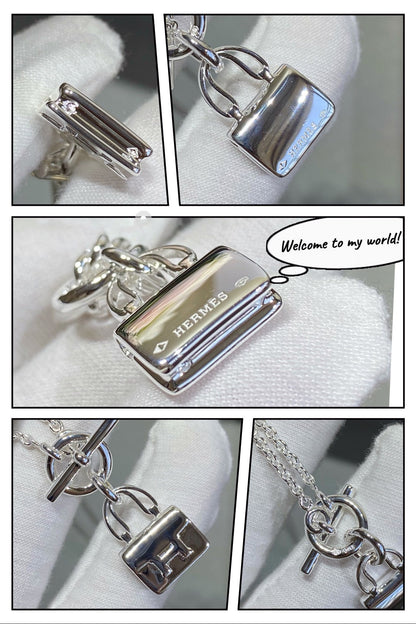 [Elara]CONSTANCE PEDANT SILVER NECKLACE