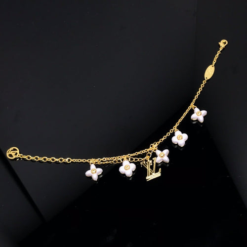 [Elara]LOGO 6 MOTIF STAR AND SUN GOLD BRACELET