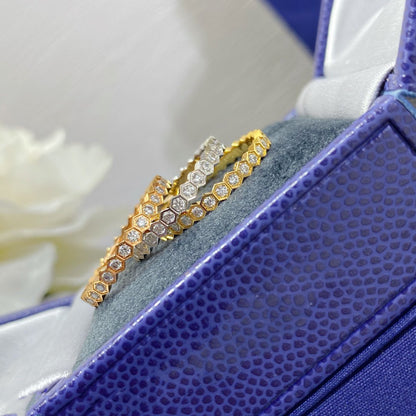 [Elara]BEE LOVE DIAMOND PAVED SMALL RING