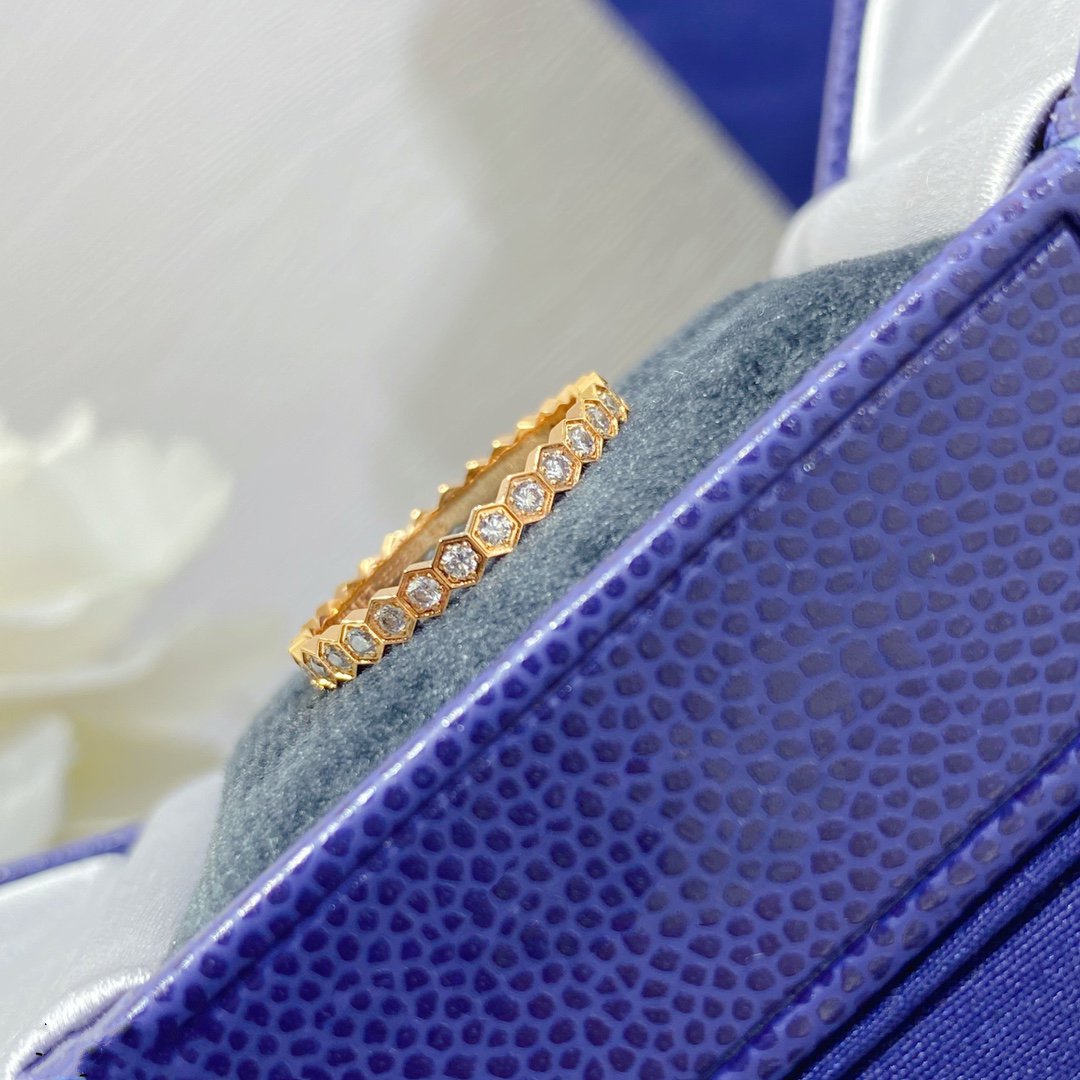 [Elara]BEE LOVE DIAMOND PAVED SMALL RING
