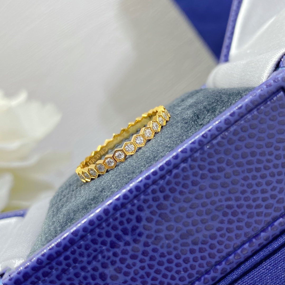 [Elara]BEE LOVE DIAMOND PAVED SMALL RING