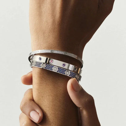[Elara]CLASSIC 6.1MM LOVE BRACELET 10-DIAMOND MULTICOLOR