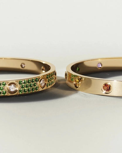 [Elara]CLASSIC 6.1MM LOVE BRACELET 10-DIAMOND FULL PAVÉ