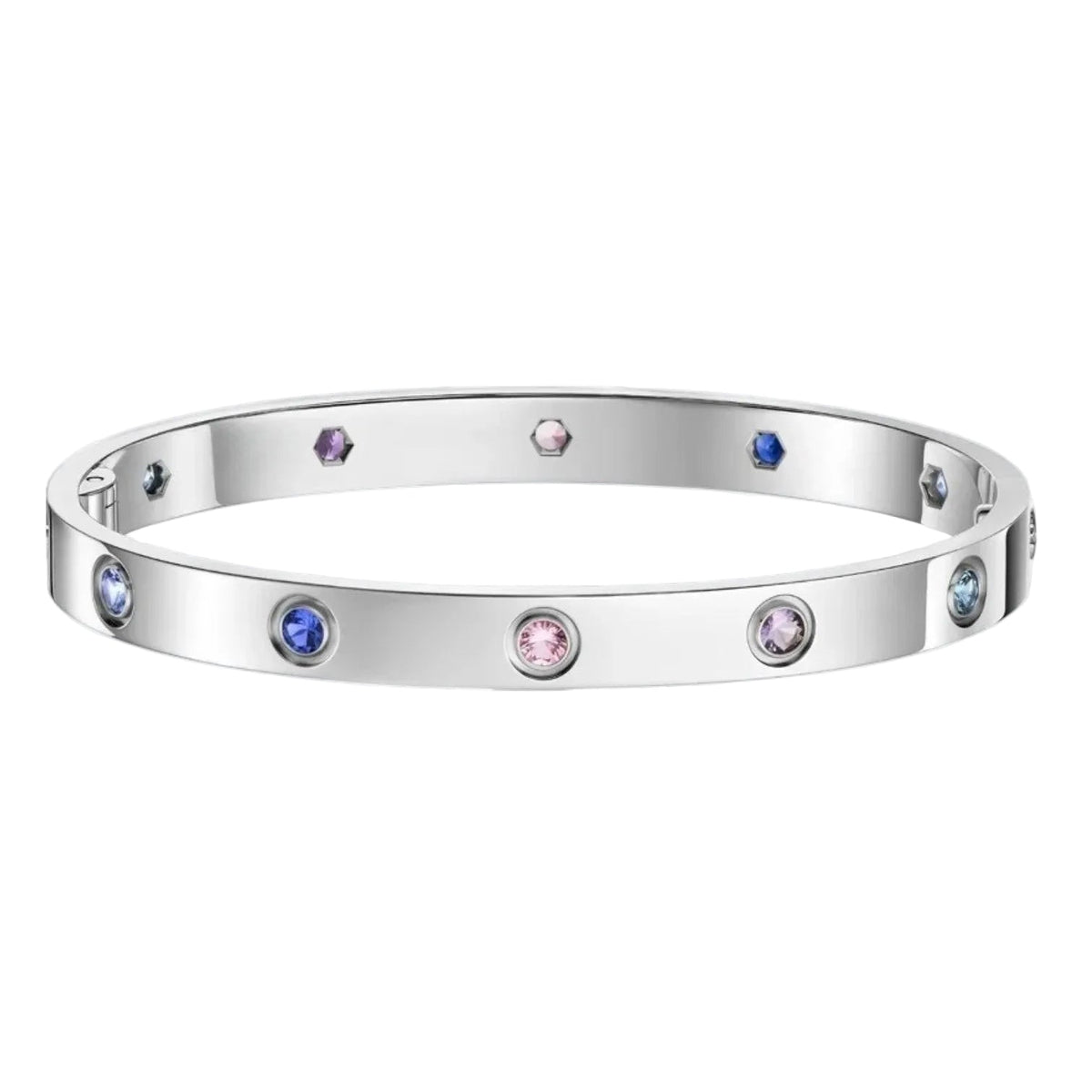 [Elara]CLASSIC 6.1MM LOVE BRACELET 10-DIAMOND MULTICOLOR