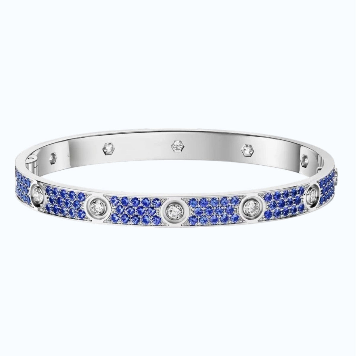 [Elara]CLASSIC 6.1MM LOVE BRACELET 10-DIAMOND FULL PAVÉ