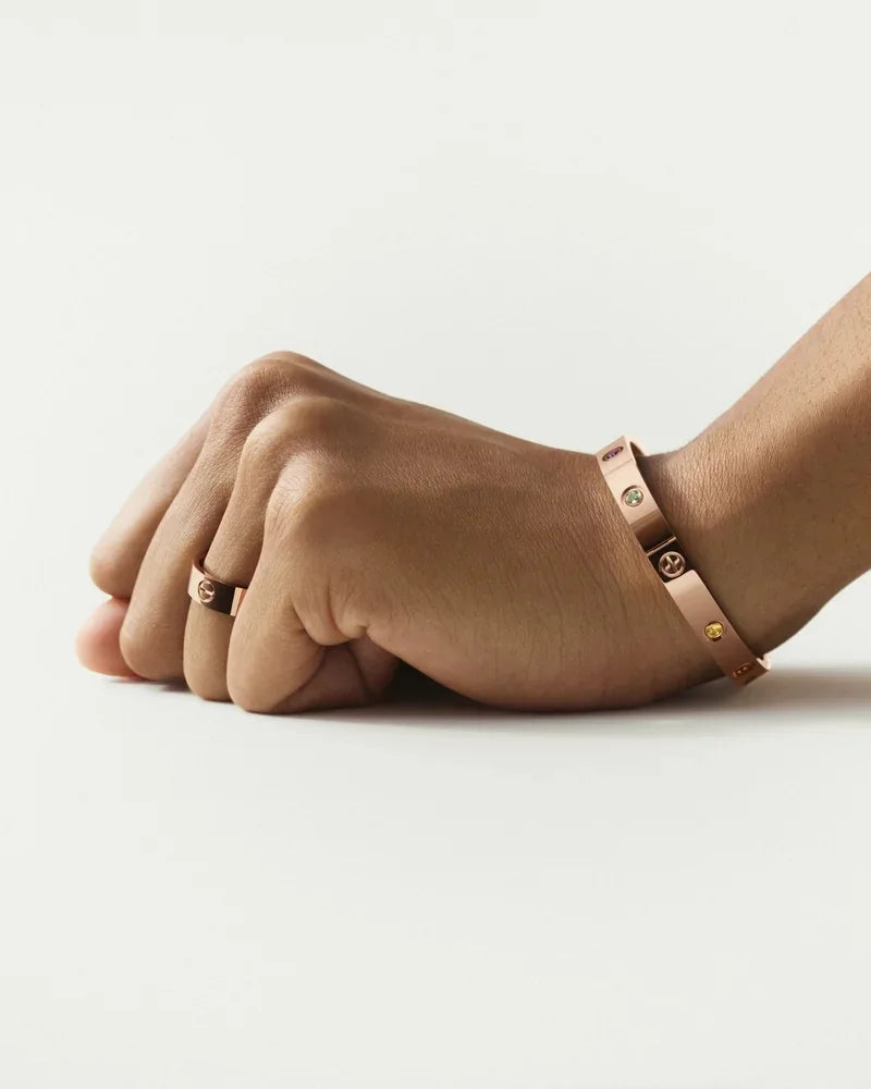 [Elara]CLASSIC 6.1MM LOVE BRACELET 10-DIAMOND FULL PAVÉ