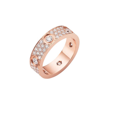 [Elara]LOVE 5.5MM FULL-PAVÉ 6-DIAMOND RING