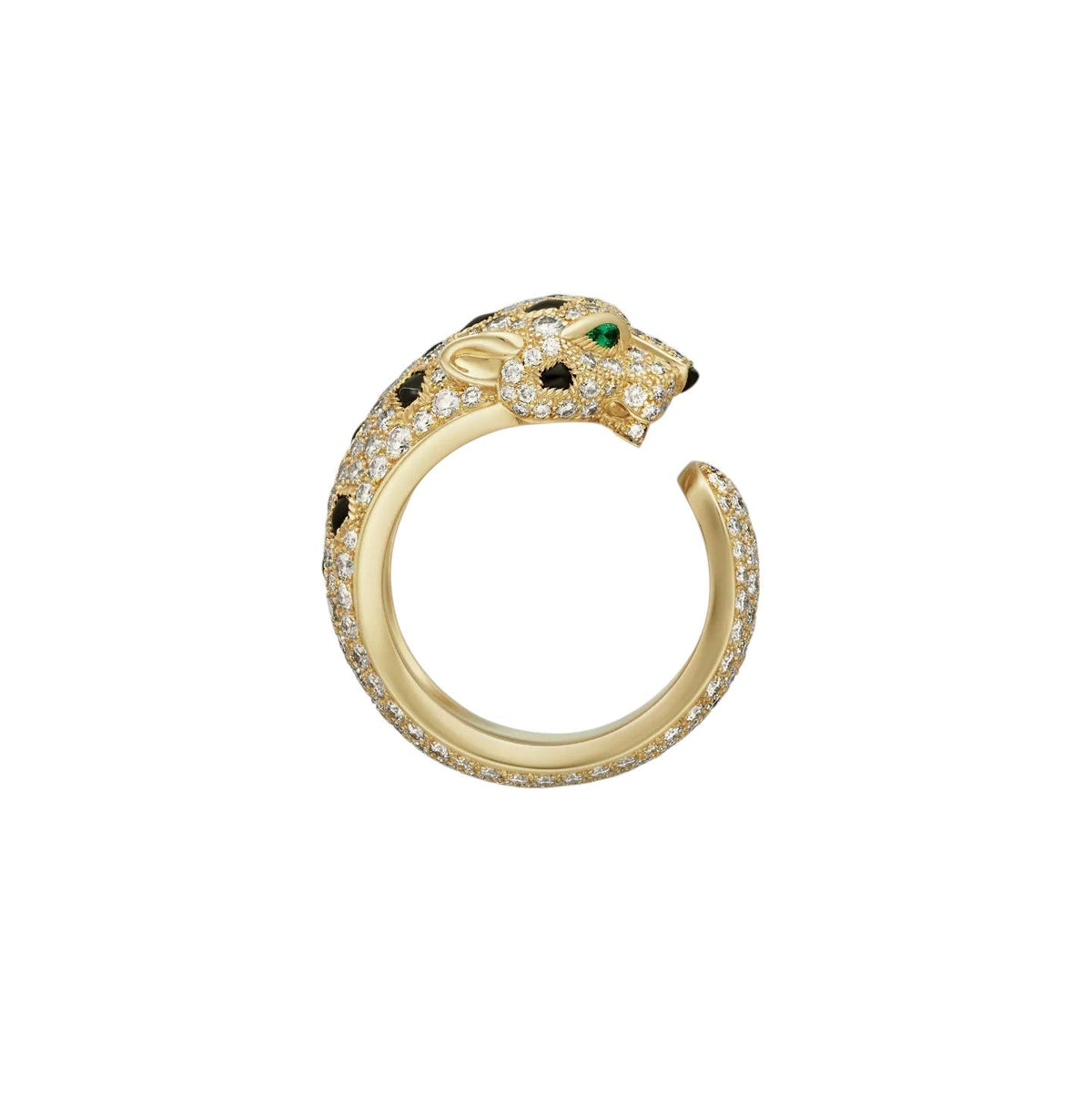 [Elara]PANTHÈRE DE DIAMOND HALF-PAVÉ MEDIUM RING