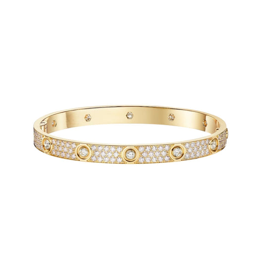 [Elara]CLASSIC 6.1MM ラブバングル - 10-ダイヤモンド フルパヴェ