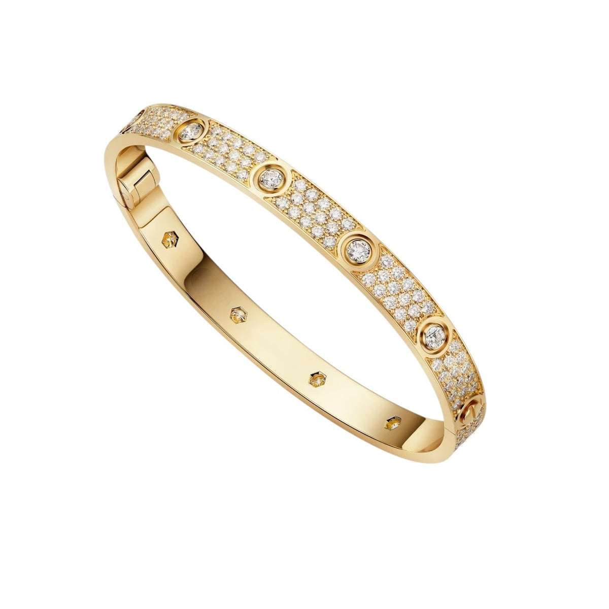 [Elara]CLASSIC 6.1MM ラブバングル - 10-ダイヤモンド フルパヴェ