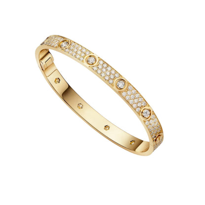 [Elara]CLASSIC 6.1MM ラブバングル - 10-ダイヤモンド フルパヴェ