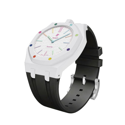 [Elara]Royal Oak Pop Exclusive Bioceramic Case & Silicone Strap Mix Color