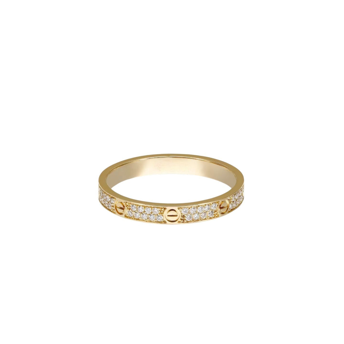 [Elara]LOVE 2.6MM PAVÉ DIAMOND RING