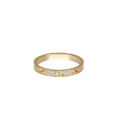 [Elara]LOVE 2.6MM PAVÉ DIAMOND RING