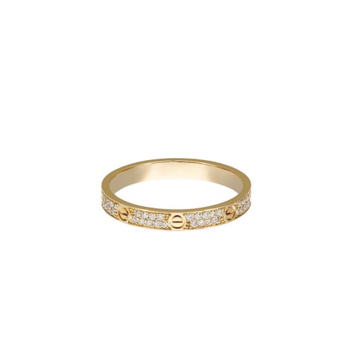[Elara]LOVE 2.6MM PAVÉ DIAMOND RING