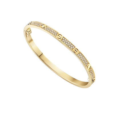 [Elara]CLASSIC 3.65MM LOVE フルパヴェバングル