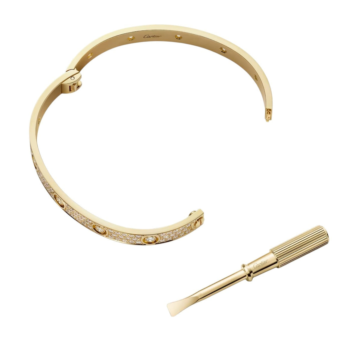 [Elara]CLASSIC 6.1MM ラブバングル - 10-ダイヤモンド フルパヴェ