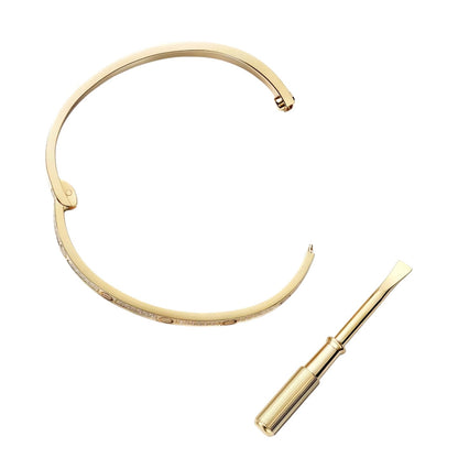 [Elara]CLASSIC 3.65MM LOVE フルパヴェバングル