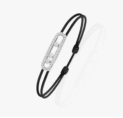[Elara]CARE(S) PAVÉ CORD BRACELET