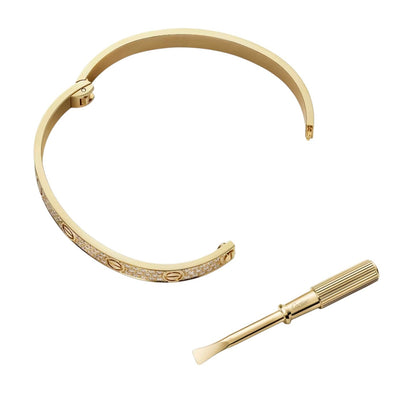 [Elara]クラシック 6.1MM ラブバングル - フルパヴェ