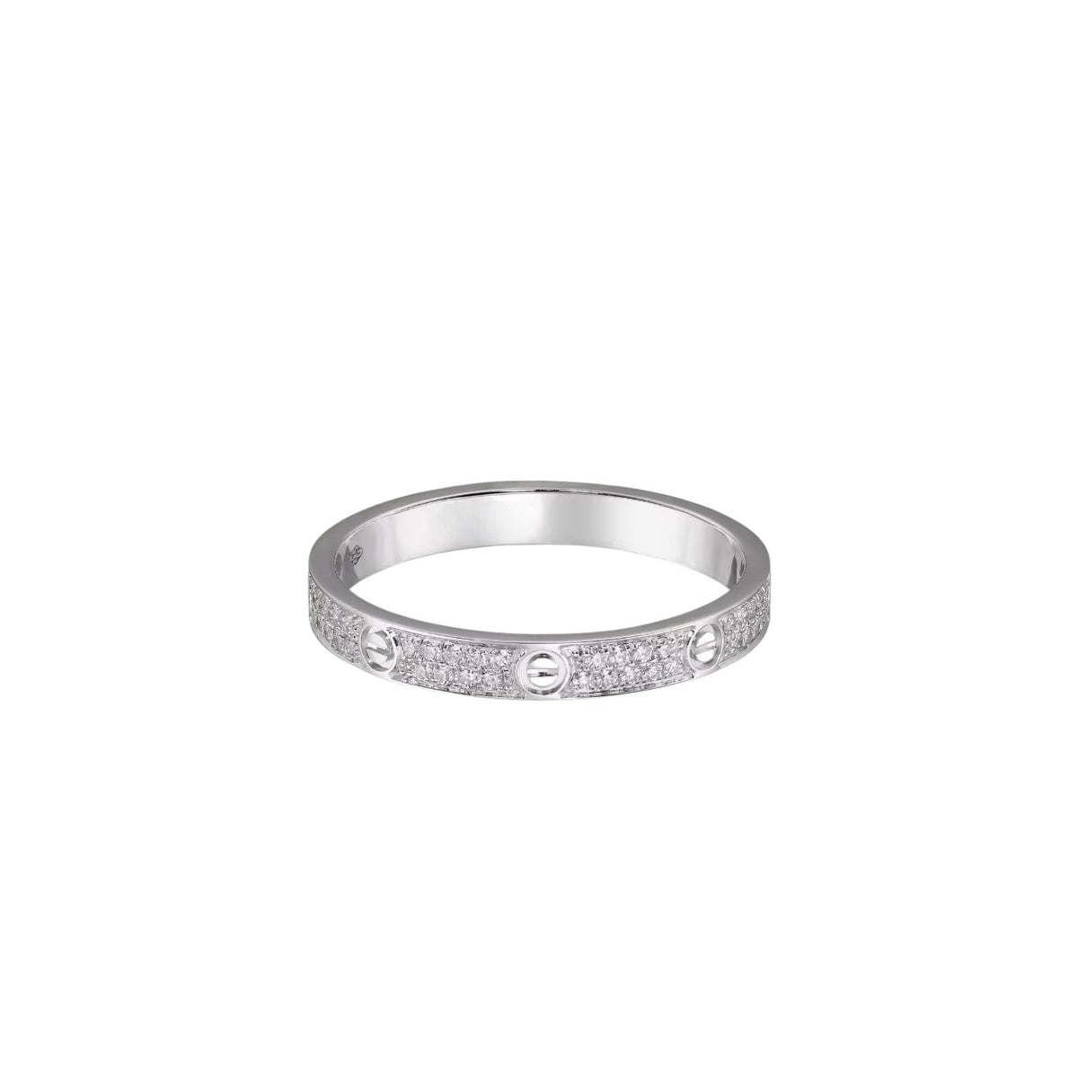 [Elara]LOVE 2.6MM PAVÉ DIAMOND RING