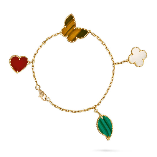 [Elara]LUCKY NATURE MULTI-CHARM-ARMBAND
