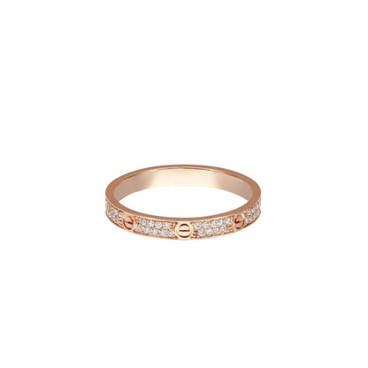 [Elara]LOVE 2.6MM PAVÉ DIAMOND RING