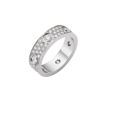 [Elara]LOVE 5.5MM FULL-PAVÉ 6-DIAMOND RING