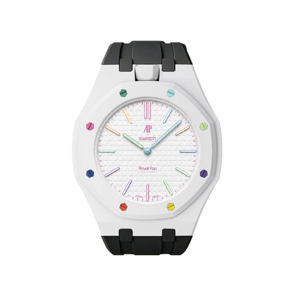 [Elara]Royal Oak Pop Exclusive Bioceramic Case & Silicone Strap Mix Color