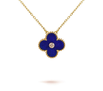 [Elara]LIMITED EDITION CHRISTMAS CLOVER FLOWER NECKLACE - 15MM ANNUAL COLLECTIBLE PENDANT