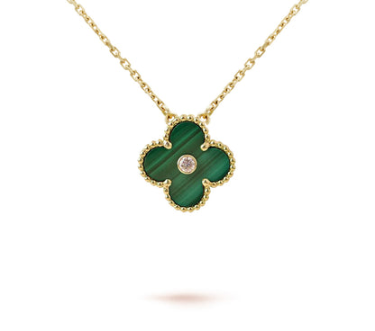 [Elara]LIMITED EDITION CHRISTMAS CLOVER FLOWER NECKLACE - 15MM ANNUAL COLLECTIBLE PENDANT