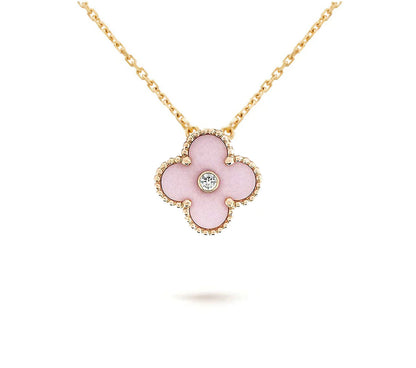 [Elara]LIMITED EDITION CHRISTMAS CLOVER FLOWER NECKLACE - 15MM ANNUAL COLLECTIBLE PENDANT