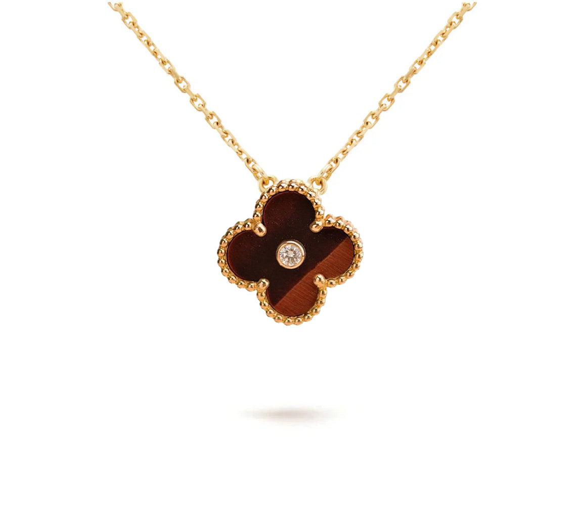 [Elara]LIMITED EDITION CHRISTMAS CLOVER FLOWER NECKLACE - 15MM ANNUAL COLLECTIBLE PENDANT
